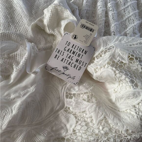 Free People Celeste Lace Mesh Floral Appliqué Embroidered Maxi Dress 14 - Picture 5 of 5